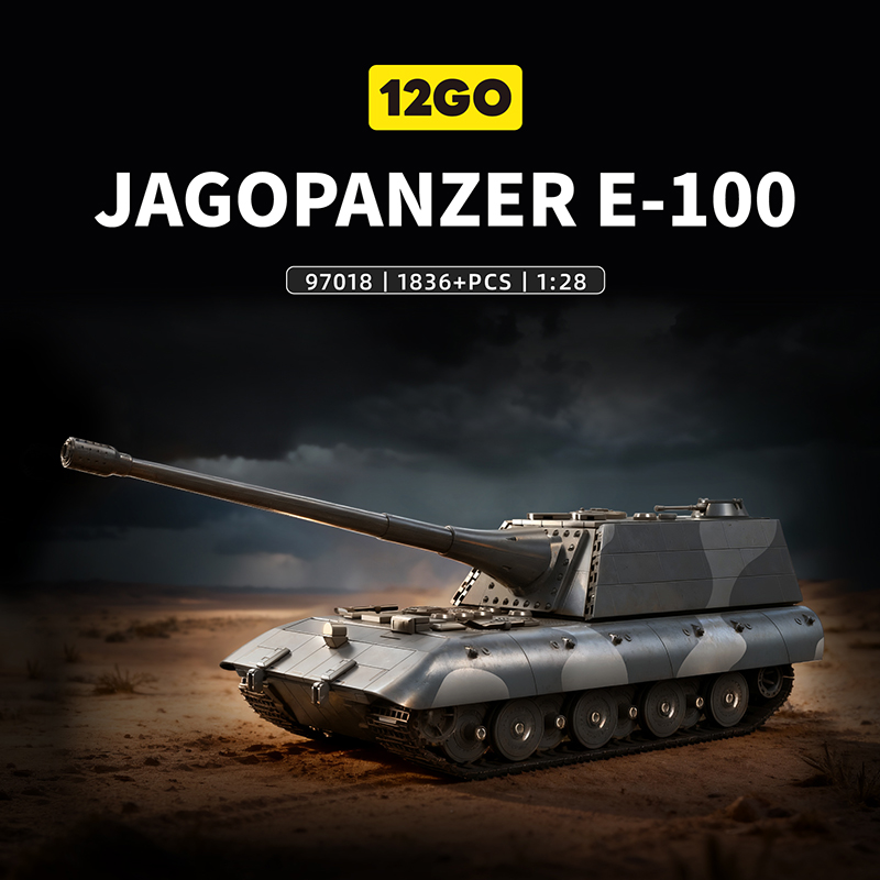 Vintage Collectibles Toys - 1836-teiliges MOC E-100 Panzerzerstörer-Modell für Erwachsene,