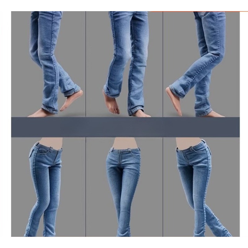 Vintage Collectibles Toys - Maßstab 1:6, gewaschene Vintage-Textur, realistische Jeans,