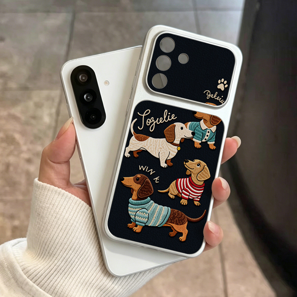 Cartoon Dackel Handyhülle für  – Camera Leather Case Bewertung und Preis