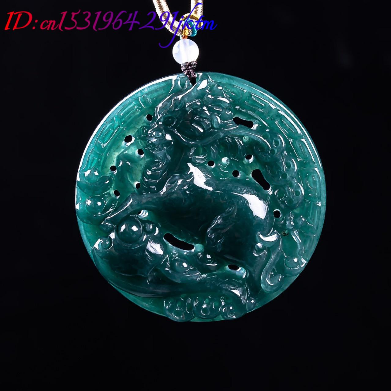 Burmesischer Jadeit-Drachenanh – Vintage Necklace Bewertung und Preis